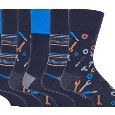 6 pares de calcetines no elásticos de agarre suave para hombre 6-11 UK (SOMRJ575) (6-11 UK)