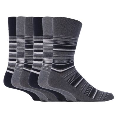 6 pares de calcetines no elásticos de agarre suave para hombre 6-11 UK (MGG53) (6-11 UK)