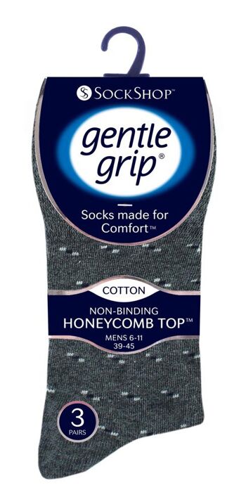 Lot de 6 paires de chaussettes non élastiques pour homme Gentle Grip 6-11 UK (SOMRJ523) (6-11 UK) 2