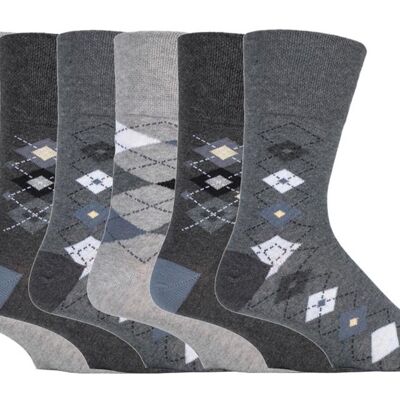 6 Pairs Mens Gentle Grip Non Elastic Socks 6-11 UK (SOMRJ537) (6-11 UK)