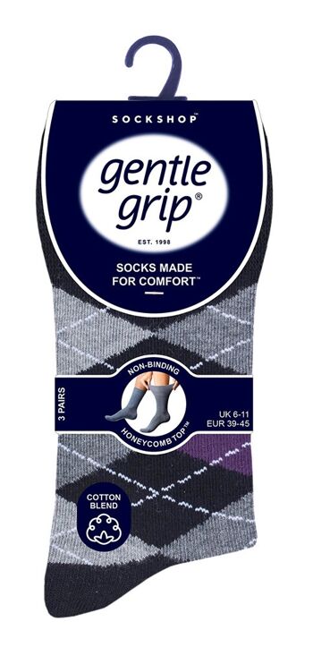 6 paires de chaussettes non élastiques pour homme Gentle Grip 6-11 UK (SOMRJ580) (6-11 UK) 2