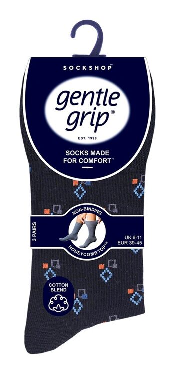 Lot de 6 paires de chaussettes non élastiques pour homme Gentle Grip 6-11 UK (SOMRJ582) (6-11 UK) 2