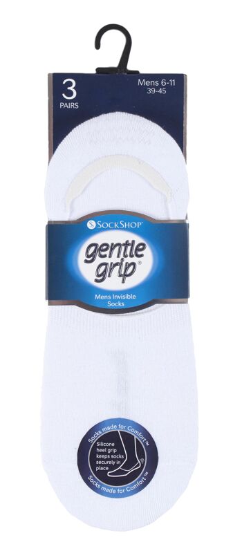 Gentle Grip - Lot de 6 paires pour homme Invisible No Show Silicone Grip Soft Touch (SOMRV02H3) (6-11 UK) 2