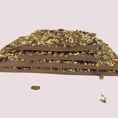 Milk Chocolate in Chunks with Pistachio 250gr