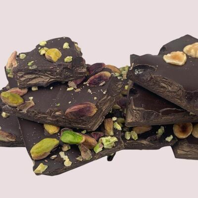 Dunkle Schokolade in Stücken mit Trockenfruchtmischung 250gr
