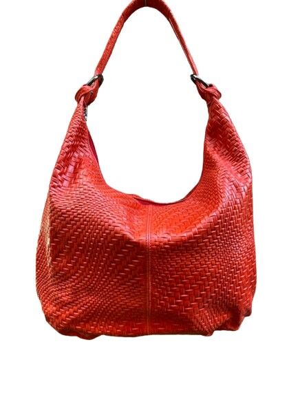Borsa shopping LUDOVICA Vera Pelle rossa + 5 colori