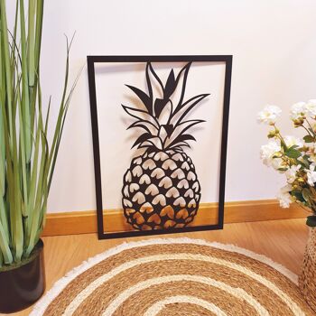 Tableau ananas avec cadre 3