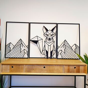 Triptyque Peinture renard 2