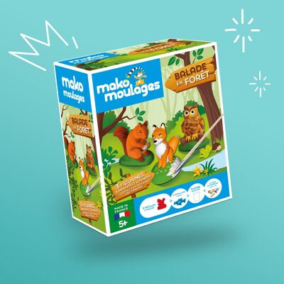 Kit créatif mako moulages Balade en fôret / Forest animals
