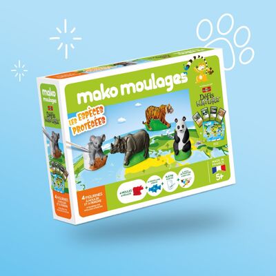Coffret créatif mako moulages Les espèces protégées avec Défis Nature