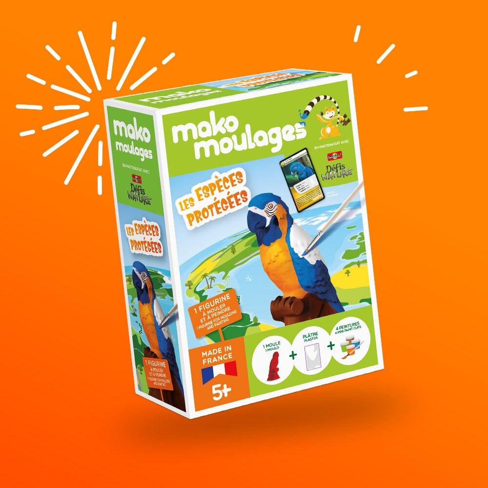 Kit creativo di calchi di mako Ara blu Sfide della natura