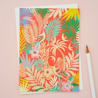 Tropicana in Red Greetings Card