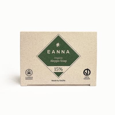 Organic Aleppo soap 15%/ Olive soap/ Ekologisk Aleppotvål 15% lagerbärsolja