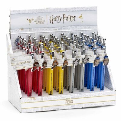 Boîte de présentation officielle Harry Potter contenant 10 stylos de chaque Chibi Harry, Hermione, Hedwige et Dumbledore