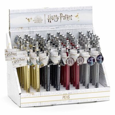 Boîte de présentation officielle Harry Potter contenant 10 de chaque stylos Golden Snitch, Deathly Hallows, Hogwarts Railways 9 3/4 & Dobby