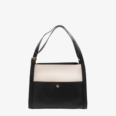 Bolso de hombro cuadrado Cassy - Negro