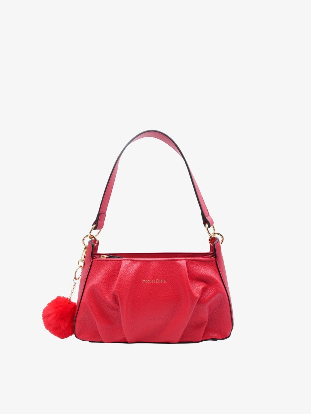 Borsa a mano con pieghe Manoline - Rossa