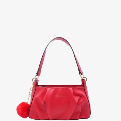 Manoline Pleated Handbag - Red