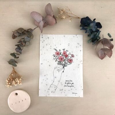 Bouquet planting card