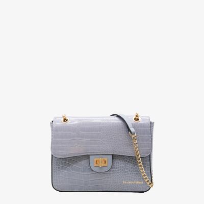 Bolso cadena Tifenn efecto cocodrilo - Sky