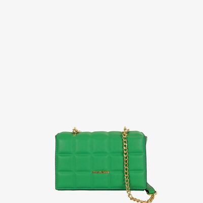 Mila Walker Bag With Quilted Pattern - Green