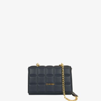 Mila trotter bag with quilted pattern - Navy