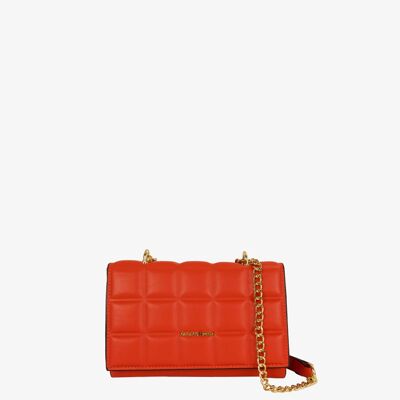 Mila trotter bag with quilted pattern - Orange