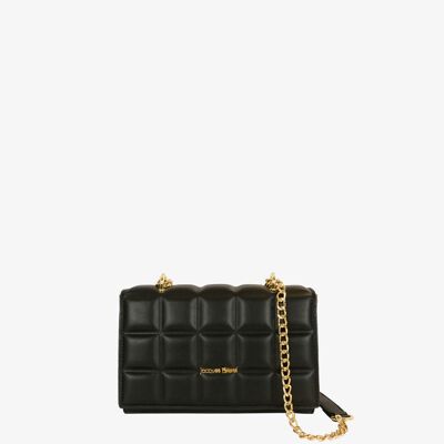 Mila Walker Bag With Quilted Pattern - Black