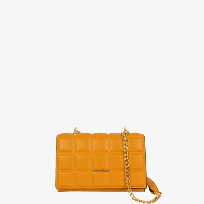 Mila Walker Bag With Quilted Pattern - Yellow