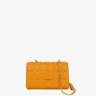 Mila Walker Bag With Quilted Pattern - Yellow