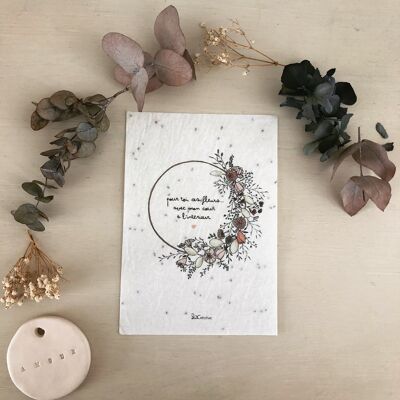 Tarjeta de plantación de corona de flores