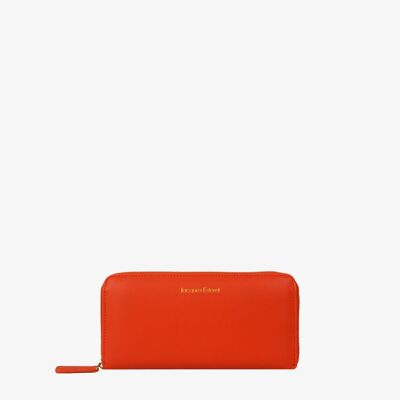 Cartera con cremallera Zoë - Naranja