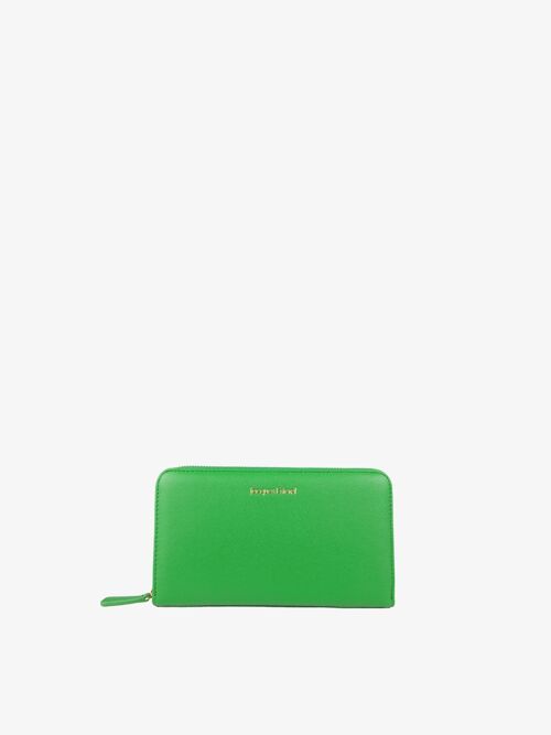 Porte chéquier à zip Zoé - Vert