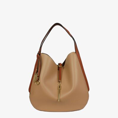 Sac besace porté épaule Abby - Beige