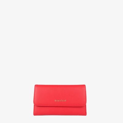 Zoé Flap Wallet - Red