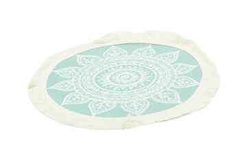 Couverture de nappe ronde verte. 1