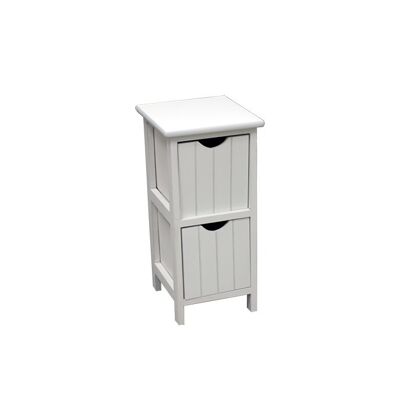 Cajonera blanca o mueble auxiliar para cualquier rincón del hogar. Mod 2.