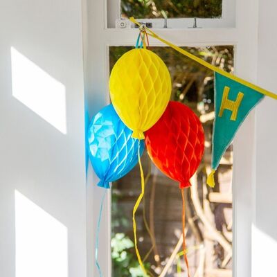 Globos de nido de abeja Decoraciones para fiestas - Paquete de 3