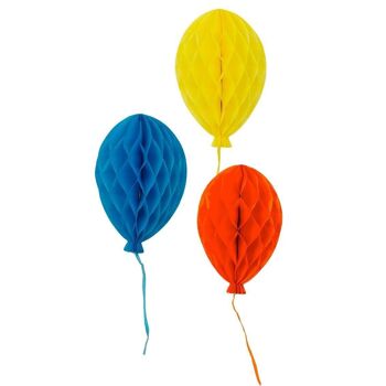 Décorations de Fête Ballons en Nid d'Abeille - Paquet de 3 2