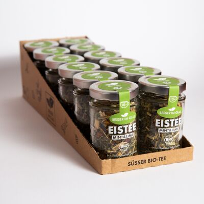 Set of 12: Mint & Lime Iced Tea small (BIO) - Better in a glass