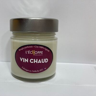 SCENTED CANDLE 100% VEGETABLE SOYA WAX - 180 G HOT WINE