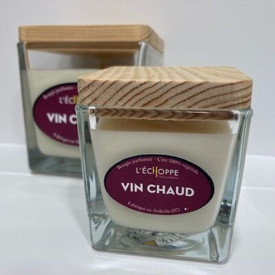 BOUGIE PARFUMEE CIRE 100 % VEGETALE SOJA - 6X6 80 G VIN CHAUD