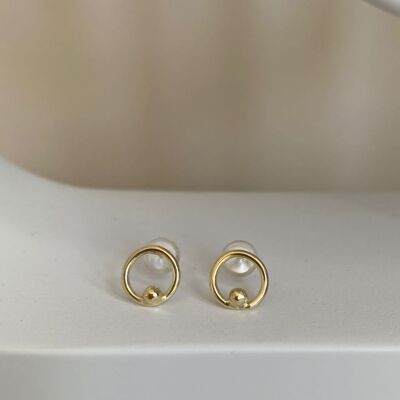 Inner Dot | Simplistische schone - Goud 14k - Enkele stuk