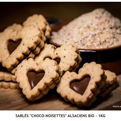 Galletas de mantequilla alsacianas ecológicas "Choco-Avellana" - 1kg (A GRANEL)