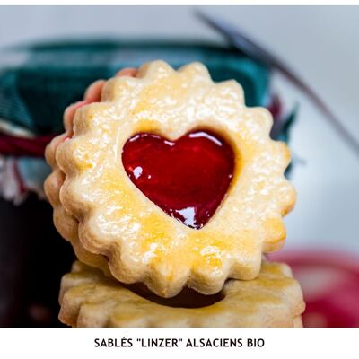 Organic Alsatian "Linzer" shortbread - 1kg (BULK)