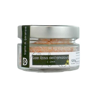 Rosa Himalaya-Salz 1-2 mm 120 g Hergestellt in Italien