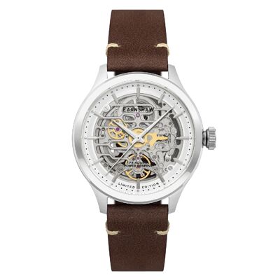 ES-8229-01 - Earnshaw Skeleton Automatic Men's Watch - Leather Strap - 3 Hands