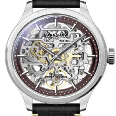 ES-8229-03 - Earnshaw Skeleton Automatic Men's Watch - Leather Strap - 3 Hands