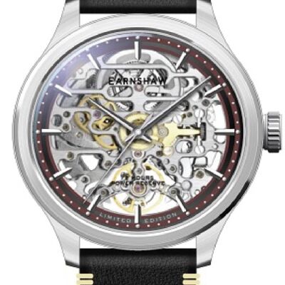 ES-8229-03 - Earnshaw Skeleton Automatic Men's Watch - Leather Strap - 3 Hands