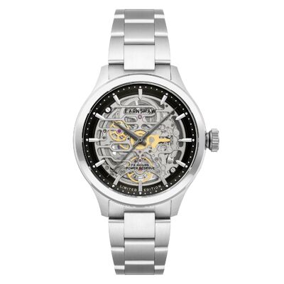 ES-8229-11 – Earnshaw Skeleton Automatic Herrenuhr – Edelstahlarmband – 3 Zeiger